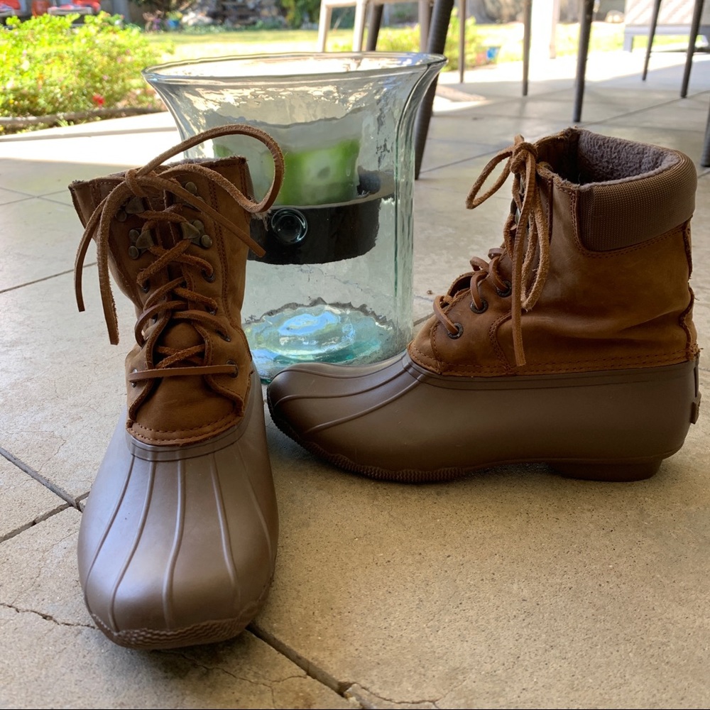 Sperry Top-sider Shearwater Greige Rain Boot: 8w